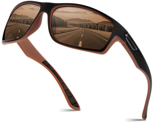 OJIRRU Sport Sonnenbrille Herren Polarisierte Sportbrille für Herren Damen zum Angeln Fahrrad Golfen Laufen UV400 Schutz