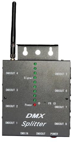DMX Controller, DMX Splitter Ports Kanäle 3Pin Optische Itribution Verstärker for DJ Disco Hochzeit DMX Bühne Beleuchtung Wirkung Professionelles DJ-Equipment(Noir)
