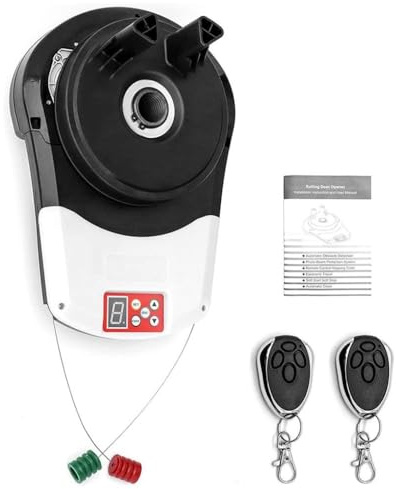 XHSMYXGS Automatic Roll Up Door Opener, Electric Garage Roller Door Motor Gate Opener with 2 Remote, Garage Roller Door Shutter Built-in Motor for Warehouse Farm Barn