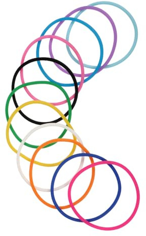 NOLITOY Braccialetti in Silicone Rotondi 10 Pezzi, Morbidi per Feste