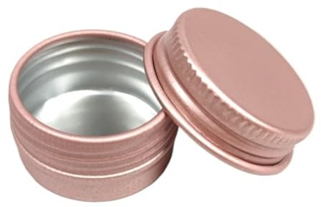 IKFGTJRE Ljusglas 100 tomma ljusglas (5 g, 10, 15, 30, 50, g) och runda kryddburkar av roségyllene aluminium med skruvlock (150 g 83 x 38 mm)