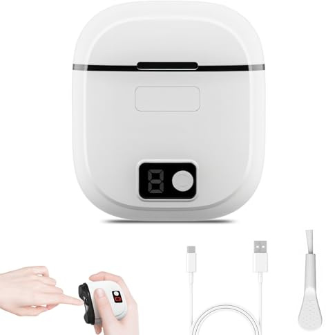 Cortauñas Eléctrico con Luz LED, Cortauñas Automático y Pulidor de Uñas con 3 Velocidades, Recargable por USB-C para Adultos y Niños, Fácil de Usar y Seguro