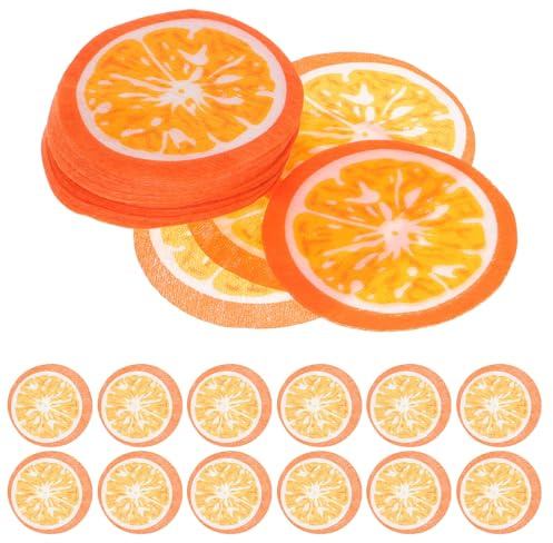 jojofuny de Mascarilla Facial de Fibra Diseño Único de Naranja 50 Láminas Redondas y Suaves para Cuidado Rejuvenecedor de Cara y Cuello en Tratamientos de Spa y DIY