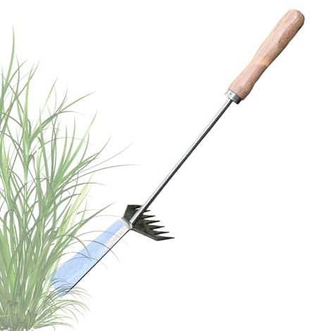 Attrezzo per Diserbo,2 in 1 Resistente ed Ergonomico in Metallo | Rastrello Scavatore per Rimozione ,per Cortile Giardino Esterno Coltivazione Terreno Rimozione cce