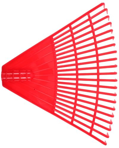 MAGICLULU Rastrello per Foglie ed Erba in Plastica 21 Denti Rosso per Giardinaggio Pesante, Utensile Manuale da Prato per Pulizia Foglie, Adatto per Piante, Fiori e Ortaggi, Resistente