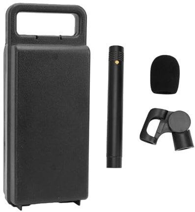 Keenso Microfono a Condensatore a Matita Microfono XLR Cardioide in Metallo con Filtro Passa Alto 150Hz per Registrazione in Studio Performance Dal Vivo Coro Batteria Pianoforte Chitarra Voce