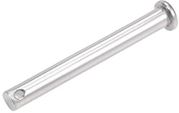 sourcing map 1 Stück Steckbolzen Einloch Gabelkopfbolzen Gelenkbolzen 8mm x 70mm Splintstift Flacher Kopf aus Edelstahl 304