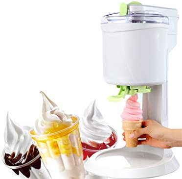 TX txmachine Maquina para Hacer Helados máquina de Helados DIY máquina de postres de Frutas silenciosa Fabricante de sorbetes y Yogurt congelado (110V/60HZ, Blanco)