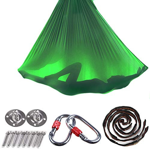 Brinny Yoga DIY Silk Pilates Premium Aerial Silks Equipment Aerial Yoga Tuch Aerial Silk elastische Yoga Hängematte mit Stoff Zubehör 5 Meter