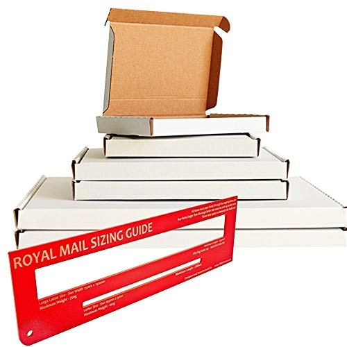 50 x WHITE C5 A5 Size Box Large Letter Strong Cardboard Boxes | Shipping MAILING Postal Box PIP - Internal Size: 235x165x22mm