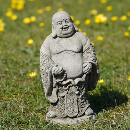 Standing Buddha Stone Garden Statue | Reconstituted Outdoor Oriental Ornament