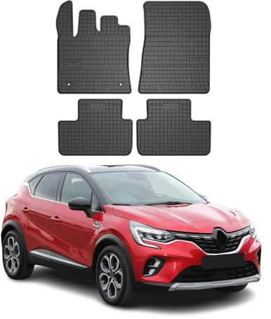 OMAC Fußmatten für Renault Captur 2019-2026 Gummi 4tlg Schwarz | Automatten, Gummimatten, Allwetter, Antirutsch, fahrzeugspezifisches Produkt, wasserdicht