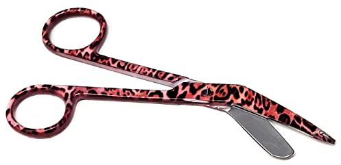 Lister Bandage Scissors 5.5 Nurse Vet Tech Gift - Made of Stainless Steel - First Aid, Used For Cutting Gauze, Tape, Clothing Bandages, Vet Wrap Adhesive Removal, Leopard Pattern