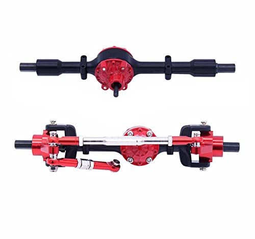 Iegefirm Metall-Vorder- und Hinterachsen-Set für C14 C24 C34 C44 B14 B24 1/16 RC Car Upgrades Teile ZubehöR, Schwarz