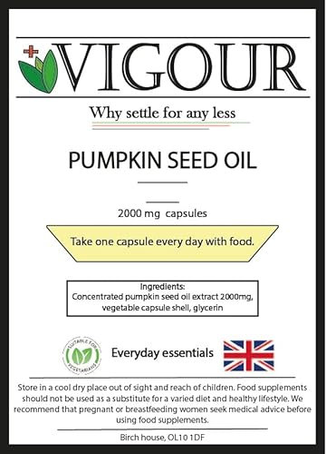 Pumpkin Seed Oil - 240 High Strength 2000mg Capsules
