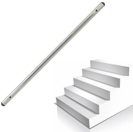 RUANLOV Edelstahl Handlauf TreppengeläNder, TreppengeläNder Innen Und AußEn für Treppen, GeläNder Wandhandlauf Wand Treppe, GeläNder Treppe für Villen, Wohnungen (100cm)