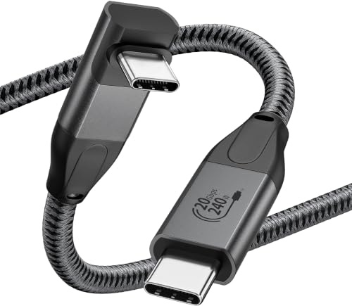XAOSUN 240W USB C auf USB C Kabel 0,5M,20Gbps USB3.2 Gen2x2 Schnellladekabel (48V/5A)- 4K@60Hz USBC Monitor Kabel für MacBook Pro,iPad Pro/Air,iPhone 17/16/15 Pro Max, SSD,Dock,eGPU