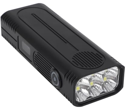FTVOGUE Lampes de Poche Plates 10 000 Lm, Rechargeables par USB, Protection IPX4, 4 200 MAh avec Clip de Poche, Lampe de Poche Plate EDC pour Toutes Sortes D'activités de Plein Air