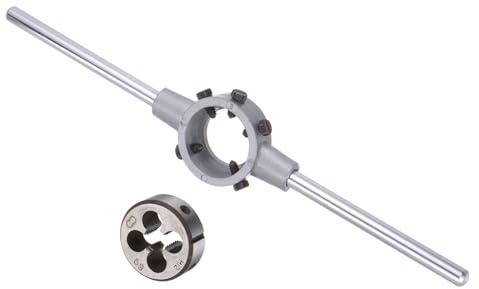 CoCud Die Stock Griff Set, M12x1.75 Gewindeschneideisen & Passend für 38mm Außendurchmesser / M12-M16 Gewindeschneideisen Schraubenschlüssel-Set