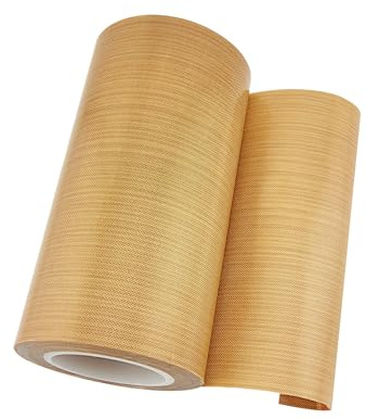 Qrity 1 Stück Teflonband, Hochtemperatur Klebeband, 120mm*10m, Dicke 0,18mm, Hitzebeständig bis 300℃, für Handversiegelung, Impulsversiegelung