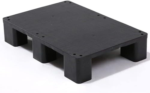 MekUk Kunststoffpalette Kunststoffpalette for die Lagerung im Keller, wasserdichte, feuchtigkeitsbeständige Frachttrennwand, Kunststoffpalette für Zwinger, Garten, Keller, Patio (Color : Black-1pc,