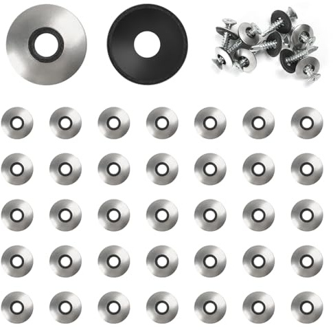 FOMGIIN Arandelas de Sellado Adheridas con EPDM M6.3 x 16 mm, 50 Piezas Arandela Goma Selladas con Respaldo de Neopreno de Acero Inoxidable Trabajo para Tornillos