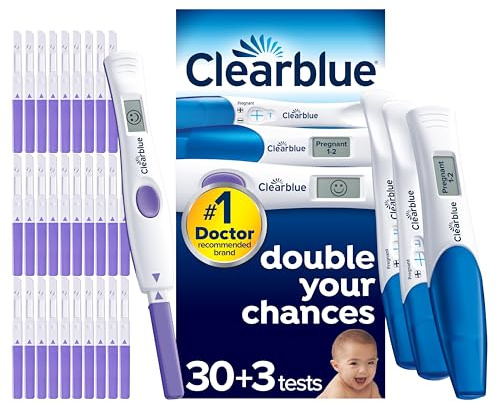 Clearblue Advanced Digital Ovulation Test and Early Pregnancy Test - Trying for A Baby Kit, Double Your Chances of Getting Pregnant, 30 Digital Ovulation Tests and 3 Pregnancy Tests
