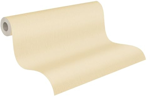 Livingwalls Vliestapete in Beige, Gelb, Gold - hochwertige Tapete Vlies einfarbig 399871 - Wandtapete für verschiedene Räume - Made in Germany