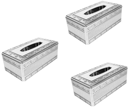 MAGICLULU Scatola Da 3 Pezzi Scatola Di Carta Distributore Di Fazzoletti Per Il Viso Custodia Da Scrivania Contenitore Per Fazzoletti Da Appoggio Organizzatori Di Tessuti Bianca Acrilico