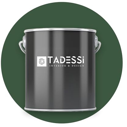 TADESSI Wall Select Wandfarbe Grün - Tannengrün - abwaschbare Innenfarbe matt - Dispersionsfarbe - Geruchsarm und Lösemittelfrei - 1 Liter Gebinde