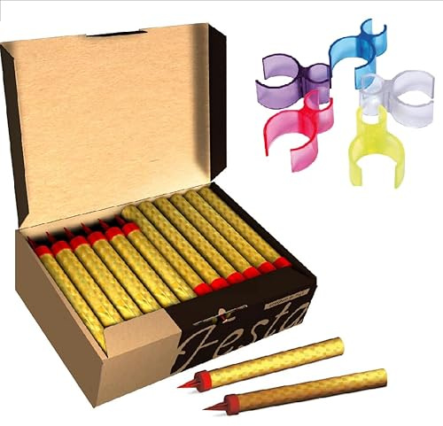 400 Bougies Fontaines Gâteau Anniversaire 12Cm durée 60 secondes pour gâteau et bouteille de champagne, Mariage, Baptême| Bougie Décoration Gâteau Anniversaire|Catégorie F1 Zenda Club®