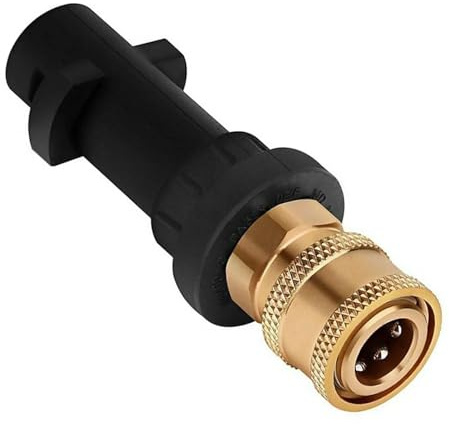 High Pressure Washer Gun Adapter for Karcher K Series | Pressure washer adapter with 1/4 inch quick connector fitting; suitable for Karcher K2 K3 K4 K5 K6 K7 models