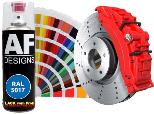 Alex Flittner Designs Spraydose RAL5017 VERKEHRSBLAU | Hochwertiger 2K - Bremssattellack: Der Alex Flittner Designs 2K Bremssattellack bietet eine langlebige, widerstandsfähige