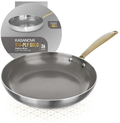 KASANOVA Padella 26 cm triplo strato Tri Ply - Gold
