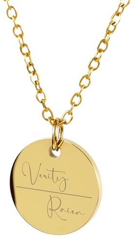 Aurelyn Halskette personalisiert Damen mit Gravur – Namenskette Edelstahl wasserfest & hautfreundlich – Kette mit Namen/Initialen – Geschenk für Frauen
