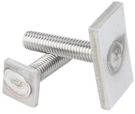 M6 M8 M10 304 Edelstahl T-Nut-Rutschenschienen T-Form Rechteck Hammerkopfschrauben Bolzen(M6x20(20x20x4mm)2pcs)