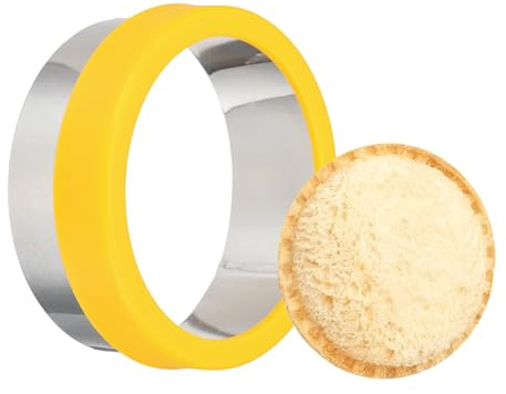 sourcing map Sandwich Cutter, Cookie Cutters, Sandwich Maker Bread Decruster Lunch Accessories Round Shape for Lunchbox DIY Cookie Lunch Bento Gift, Yellow