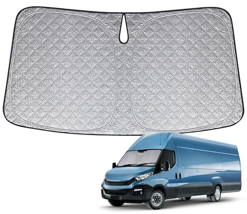 Sonnenschutz Auto Frontscheibe Ersatz für Iveco Daily 2014-2026 | Windschutzscheibe Sonnenschutzfolie, Faltbar Sonnenschirm, Reflektierend senkt Innenraumtemperatur, UV-Schutz