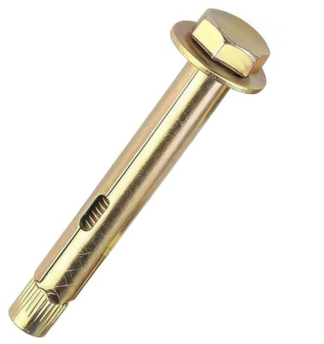 DAIRYCOF 10 pernos de anclaje de expansión exterior de manga hexagonal M8 x 150 mm, tornillos de anclaje de hormigón resistentes con arandelas para hormigón, ladrillo, paredes de mampostería