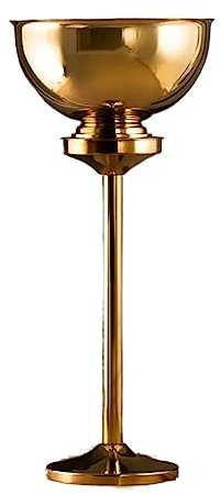 Gold Stainless Steel Ice Bucket with Stand - Polished Wine & Champagne Chiller for Home Bar, Kitchen, Outdoor Parties - Elegant Free-Standing Cooler & Beverage Holder