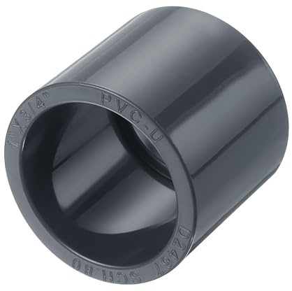 sourcing map 1 x3/4 PVC Reducing Bushing, SCH80 Pipe Fitting Adapter (Spigot x Socket) Solvent Weld Coupling Reducer Fitting for Plumbing Systems DWV Drain Waste Vent Fitting