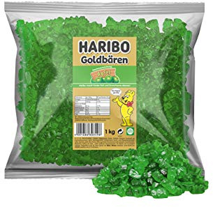 Haribo Goldbären Apfel, sortenreine Gummibärchen, 1 Kg