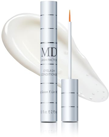 MD Lash Factor Eyelash Conditioner Advanced Lash Enhancing Serum for Longer Thicker Fuller Looking Lashes Cruelty-Free for Sensitive Eyes 0.1 fl oz, 3-Month Supply
