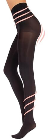 CALZITALY Collant en Microfibre Opaque Compression 8 mm/Hg, Collant de Contention et Gainant | Noir | S, M, L, XL | 100 DEN | Made in Italy (M, Noir)