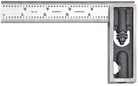 Starrett Steel Double Square, 6 Blade Length, 4R Graduation