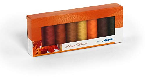 Mettler SERALON Autumn-Kit 8er Nähgarnbox: Universalgarn Zum Nähen oder Sticken – 100% Polyester – SE8 Autumn-Kit - 8 x 200 m, herbstfarben