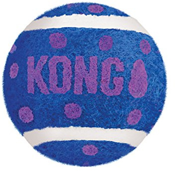 KONG – Cat Active Tennis Balls with Bell – Katzenspielzeug mit Glöckchen im Inneren – Dreierpack