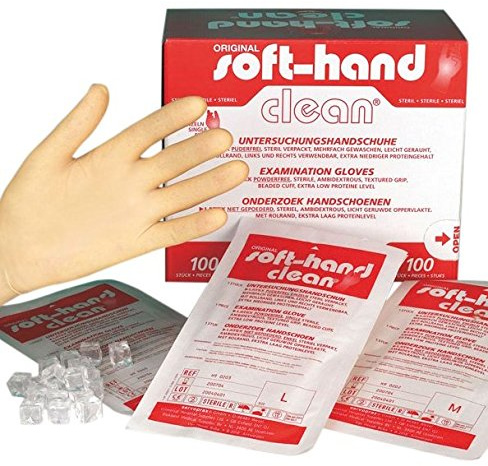 Soft mano 00368823 Clean guanti, singolarmente, sterili, confezione, L (Confezione da 100)