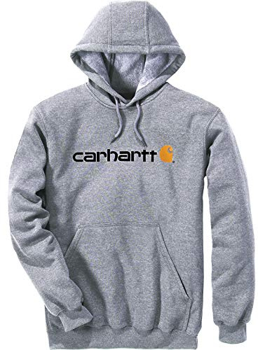 Carhartt, Herren, Weites, mittelschweres Sweatshirt mit Logo-Grafik, Grau meliert, XL