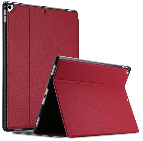 ProCase Buchdeckel Hülle für iPad Pro 12.9 Zoll 2017/2015 Release (Altes Modell, 1. und 2. Generation), Klapp Leicht Schutzhülle Urban Folio Case Smart Cover -Rot